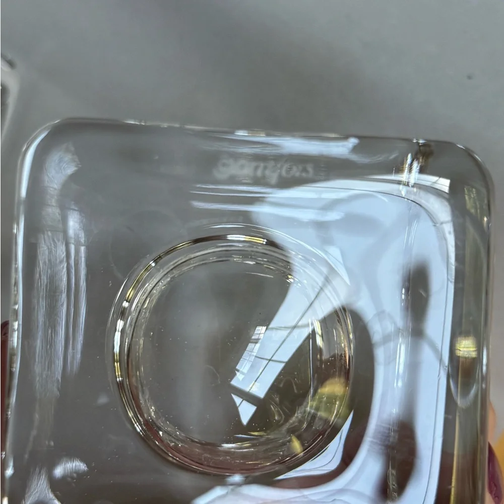 Orrefors Sweden Crystal Ice Cube Votive Candle Holders Signed Set of 2